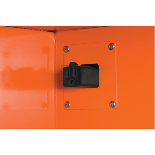 Emergency Preparedness Storage Cabinets, Steel, 4 Shelves, 65" H x 43" W x 18" D, Orange Ontario Packaging