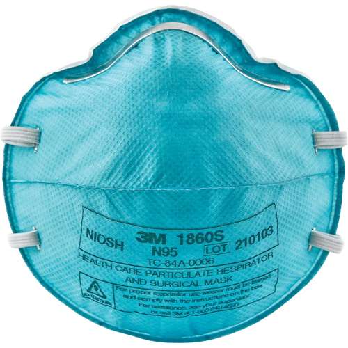 Respirateur 1860S contre les particules pour les soins de la sant&eacute;, N95, Certifi&eacute; NIOSH, Petit Ontario Packaging