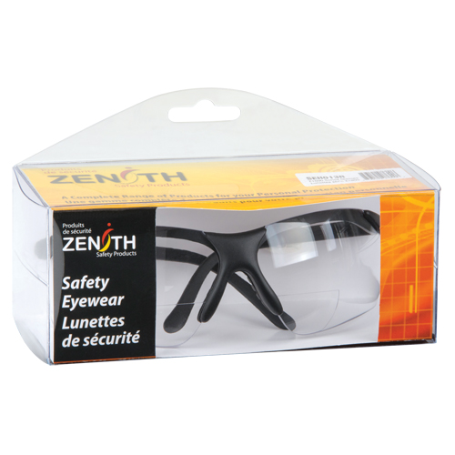 Z1800 Series Reader Safety Glasses, Anti-Scratch, Clear, 1.0 Diopter Ontario Packaging