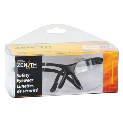 Z1800 Series Reader Safety Glasses, Anti-Scratch, Clear, 2.0 Diopter Ontario Packaging