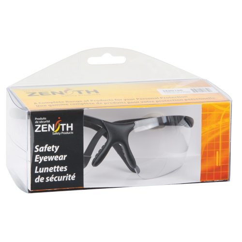 Lunettes de s&eacute;curit&eacute; s&eacute;rie Z1800 avec verres de lecture, Anti-&eacute;gratignures, Transparent, Dioptrie 2,5 Ontario Packaging