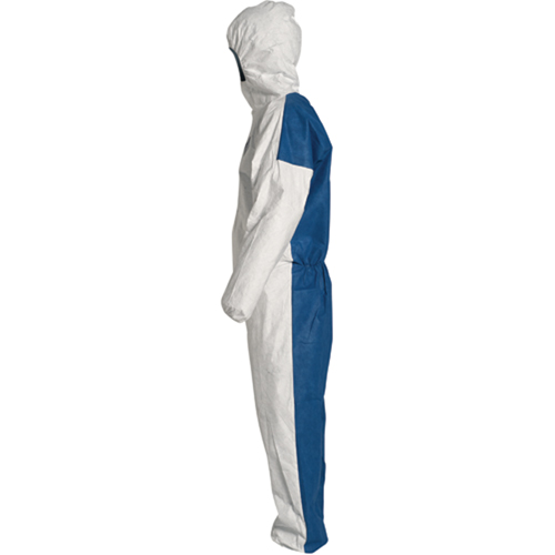 Hooded Coveralls, 4X-Large, Blue/White, Tyvek&reg; 400 D Ontario Packaging