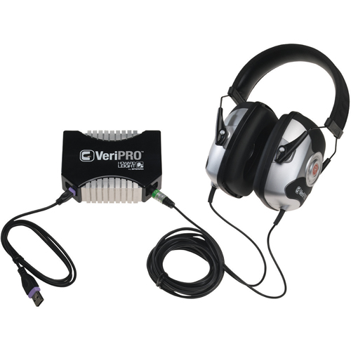 Syst&egrave;me pour tester l'ajustement des bouchons d'oreille VeriPRO de Howard Leight Ontario Packaging