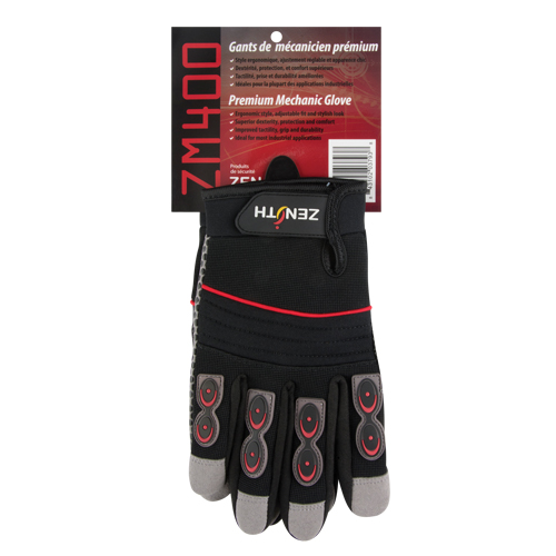 ZM400 Premium Mechanic's Gloves, Synthetic Palm, Size Medium Ontario Packaging