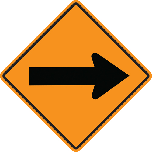 Arrow Roll-Up Temporary Conditions Sign , 24" x 24", Vinyl, Pictogram Ontario Packaging
