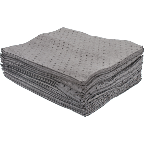 Feuilles absorbantes li&eacute;es de premi&egrave;re qualit&eacute;, Universel, 15" x 17", 15 gal. d'absorption Ontario Packaging