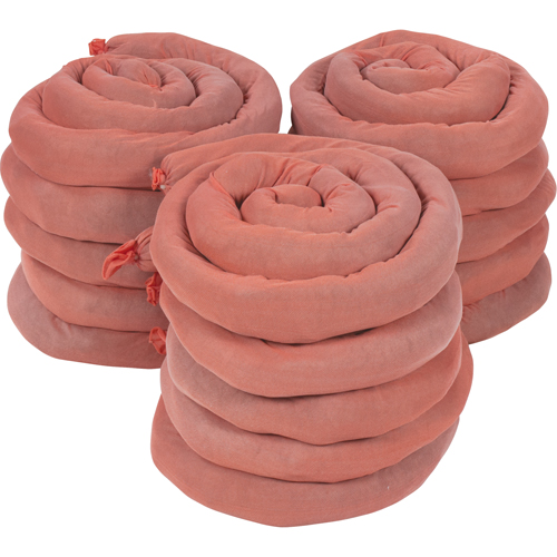 Sorbents Socks, Hazmat, 50 gal. Absorbancy, 3" W x 8' L, Pack of 15 Ontario Packaging
