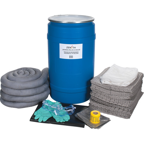 Large-Capacity Spill Kit, Universal, Drum, 30 US gal. Absorbancy Ontario Packaging