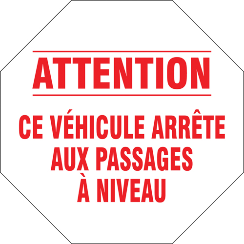 French Traffic Sign, Vinyl, 18" W x 18" H Ontario Packaging