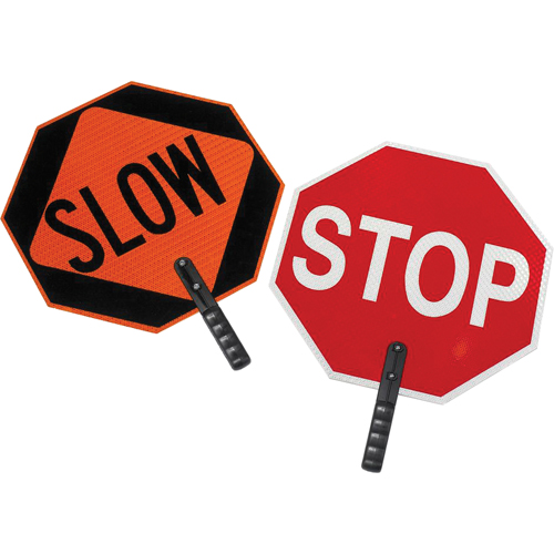 Panneau de signalisation &agrave; deux c&ocirc;t&eacute;s  Stop/Slow  Ontario Packaging