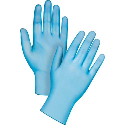 Medical-Grade Disposable Gloves, Small, Vinyl, 4.5-mil, Powder-Free, Blue, Class 2 Ontario Packaging
