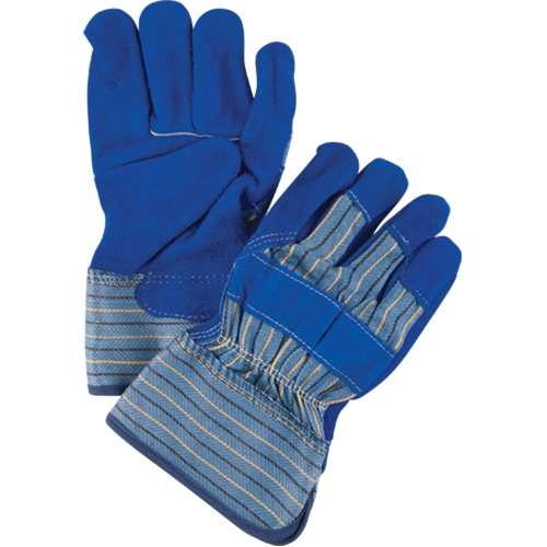 Gants d'ajusteur de premi&egrave;re qualit&eacute; avec coutures en Kevlar, Grand, Paume en Cuir de vache refendu, Doublure en Coton Ontario Packaging