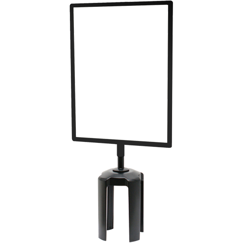 Tensabarrier&reg; Sign Frame with Adapter, Black Ontario Packaging