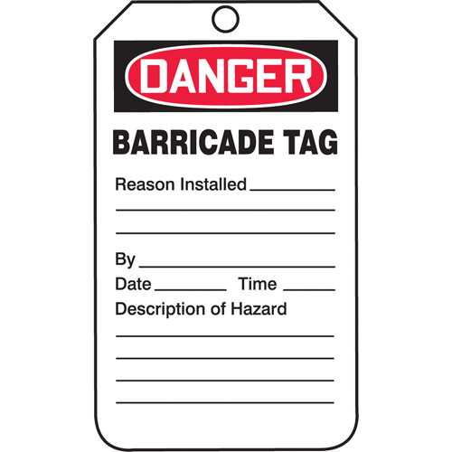 &eacute;tiquettes de s&eacute;curit&eacute;, Plastique, 3-1/4" la x 5-3/4" h, Anglais Ontario Packaging