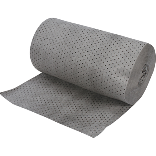 Industrial-Grade Fine Fibre Sorbent Rolls, Heavyweight, 150' L x 30" W, 70 gal. Absorbancy Ontario Packaging
