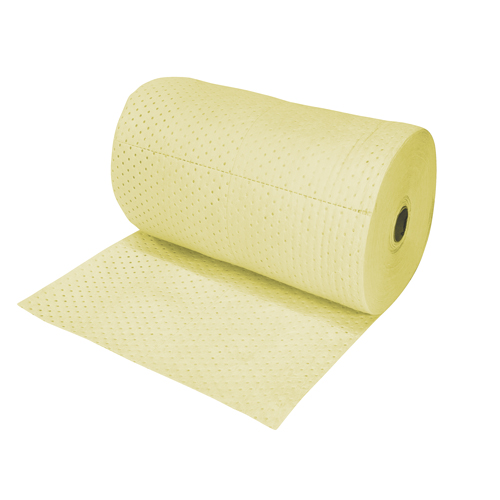 Industrial-Grade Fine Fibre Sorbent Rolls, Heavyweight, 150' L x 30" W, 70 gal. Absorbancy Ontario Packaging