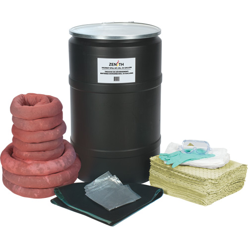 Premium Spill Kit, Hazmat, Drum, 55 US gal. Absorbancy Ontario Packaging