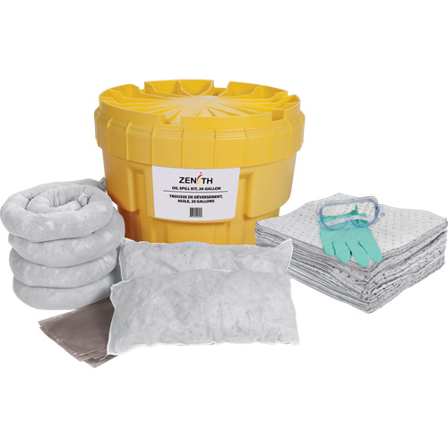 Trousse de lutte contre les d&eacute;versements de premi&egrave;re qualit&eacute;, Huile seulement, Overpack/Baril de r&eacute;cup&eacute;ration, Absorbance de 20 gal. US Ontario Packaging