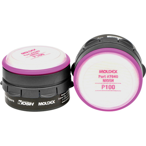 Cartouches pour respirateur, Combinaison cartouche et filtre contre les particules pour gaz/vapeurs/Cartouche gaz/vapeur, Vapeurs organiques/P100 Ontario Packaging