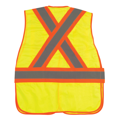 Veste d'arpenteur r&eacute;sistante aux flammes, Jaune lime haute visibilit&eacute;, Grand, Polyester Ontario Packaging
