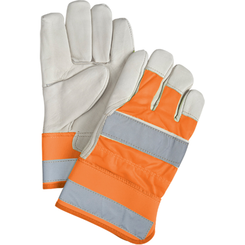 Gants d'ajusteur &agrave; chaleur sup&eacute;rieure orange haute visibilit&eacute;, Grand, Paume en Cuir fleur de vache, Doublure en Thinsulate Ontario Packaging