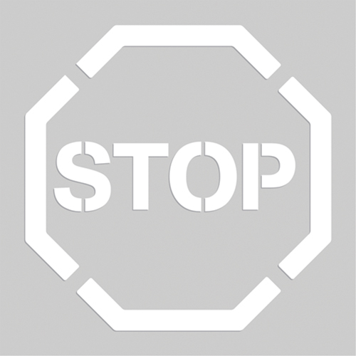 Floor Marking Stencils - Stop, Pictogram, 20" x 20" Ontario Packaging