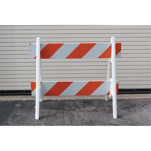 Barricades, A-Frame, 72" L x 40" H, Orange/White Ontario Packaging