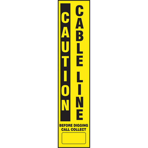 D&eacute;calcomanies pour piquet flexible de marquage - Caution Cable Line Ontario Packaging