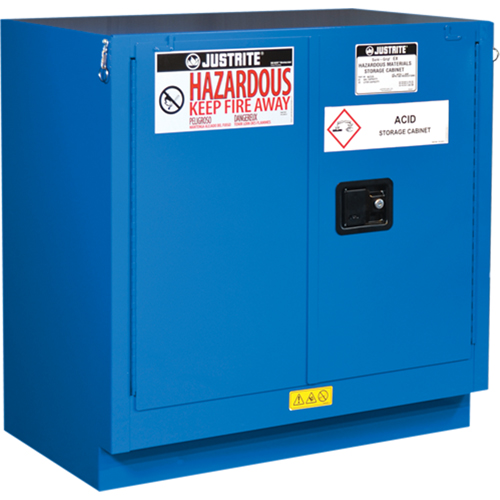 ChemCor&reg; Lined Hazardous Material Undercounter Safety Cabinets, 22 gal., 35" x 35" x 22" Ontario Packaging