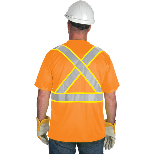 CSA Compliant T-Shirt, Polyester, Medium, Orange Ontario Packaging