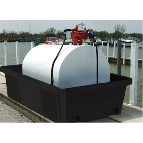 Poly-Tank&reg; Containment Unit 550 With Drain, 113" L x 71" W x 32" H, 750 US gal. Capacity Ontario Packaging
