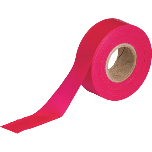 Ruban pour signalisation, 1,188" la x 150' lo, Rouge fluorescent Ontario Packaging