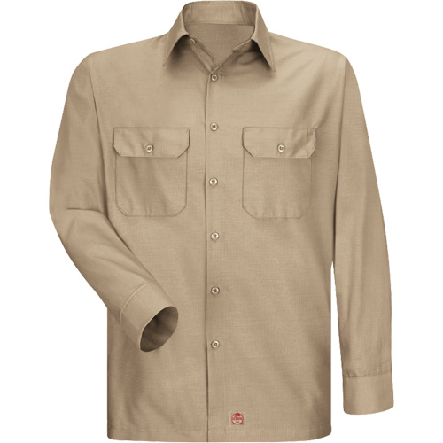 Long Sleeve Ripstop Shirt, Men's, 3X-Large, Khaki Ontario Packaging