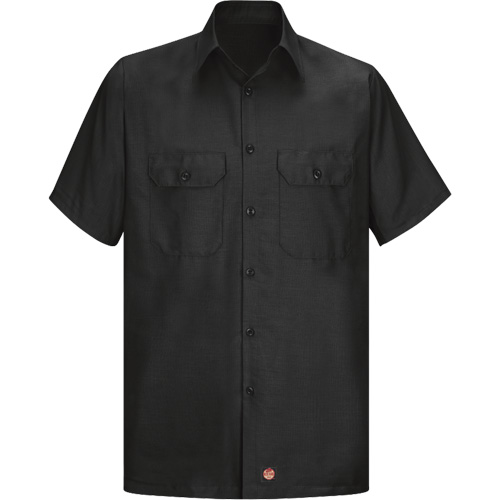 Chemise &agrave; manches courtes en tissu ind&eacute;chirable, Hommes, 3T-Grand, Noir Ontario Packaging