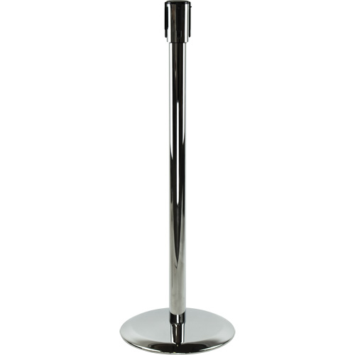 Slimline TensaBarrier&reg; Receiver Post, 38" High, Polished Chrome Ontario Packaging