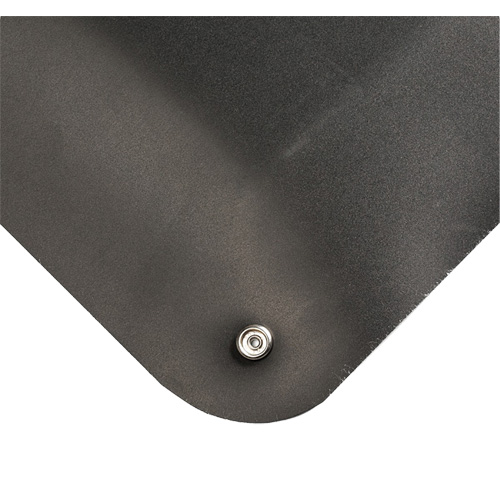 Tapis conducteur d'&eacute;lectricit&eacute; no 786, 3' la x 10' lo x 15/16" &eacute;p, PVC, Lisse, Noir Ontario Packaging