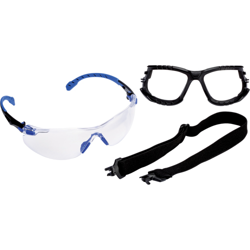 Solus Safety Glasses with Scotchgard Lens Kit, Clear Lens, Anti-Fog, Meets/Exceeds CSA Z94.3 Ontario Packaging