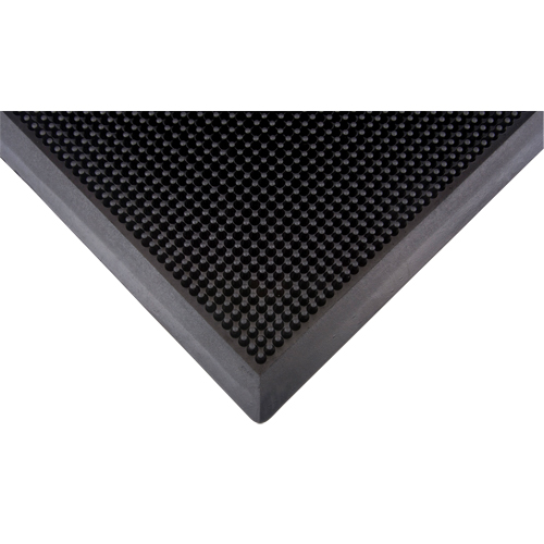 Tapis d'entr&eacute;e ext&eacute;rieure, Caoutchouc, Grattoir Type, Motif Textur&eacute;, 2' x 2-2/3', Noir Ontario Packaging