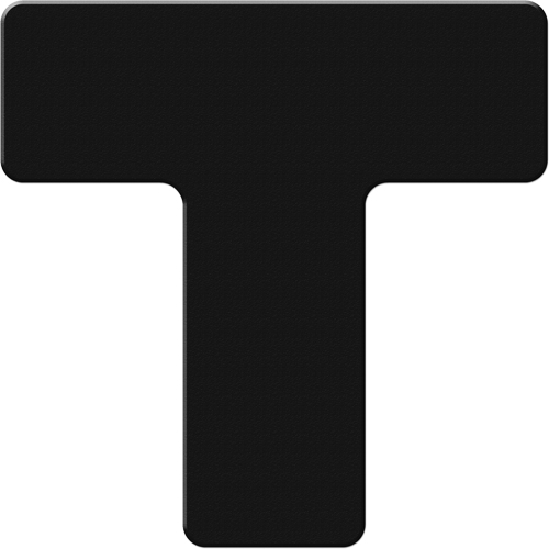 Marqueurs all&eacute;g&eacute;e/5S Armor Stripe, T, 6" lo x 6" la, Noir, Plastique Ontario Packaging