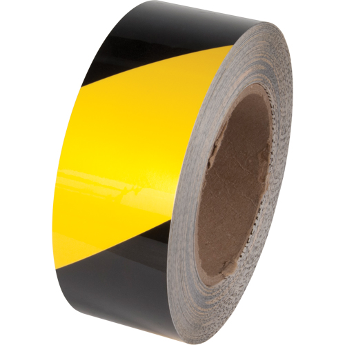 Ruban de marquage pour plancher Tuff Mark, 3" x 100', Polyester, Noir et jaune Ontario Packaging
