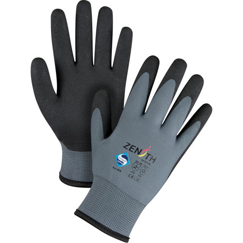 Gants enduits de premi&egrave;re qualit&eacute; ZX-30°, 8/Moyen, R&ecirc;vetement PVC, Calibre 15, Enveloppe en Nylon Ontario Packaging
