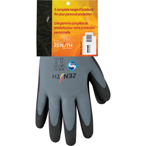 Gants enduits de premi&egrave;re qualit&eacute; ZX-30°, 8/Moyen, R&ecirc;vetement PVC, Calibre 15, Enveloppe en Nylon Ontario Packaging