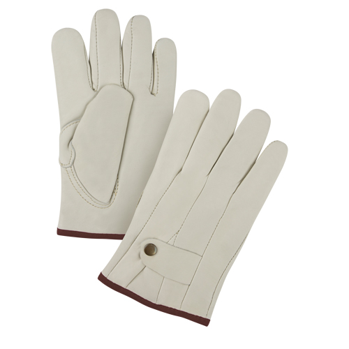 Premiun Winter-Lined Ropers Gloves, Large, Grain Cowhide Palm, Fleece Inner Lining Ontario Packaging