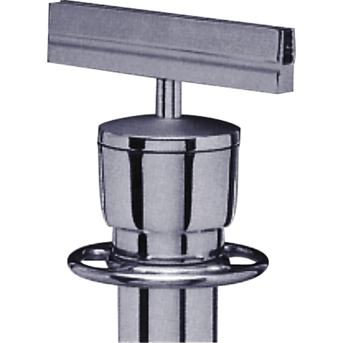 Support d'enseigne pour poteau portable, Chrome satin&eacute; Ontario Packaging