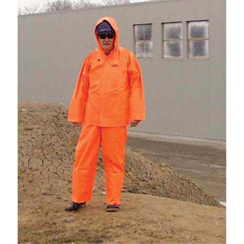 V&ecirc;tements imperm&eacute;ables Hurricane ignifuges et r&eacute;sistants &agrave; l'huile, v&ecirc;tements imperm&eacute;ables, 4T-Grand, Orange haute visibilit&eacute; Ontario Packaging