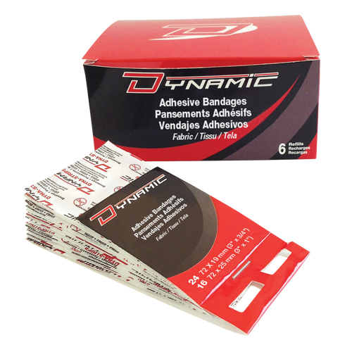 Recharge de pansements adh&eacute;sifs pour distributeur Dynamic, Assorti, Tissu, Non st&eacute;rile Ontario Packaging
