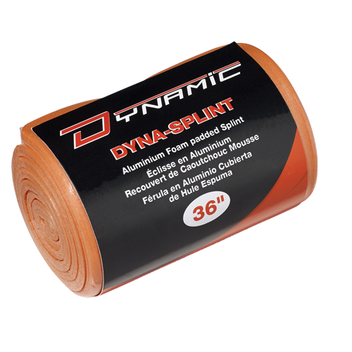 Attelle Dynamic, Polyvalent, Aluminium rembourr&eacute; au caoutchouc-mousse, 36", Classe 1 Ontario Packaging