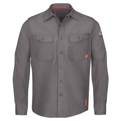 IQ Endurance&reg; Men's Work Shirts, Small, Grey Ontario Packaging