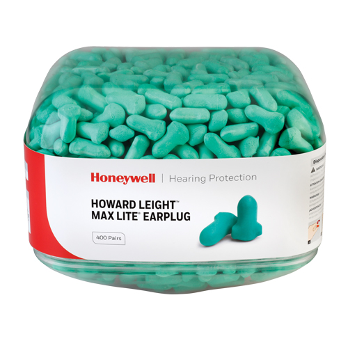 Howard Leight Maximum Lite Earplugs, Bulk - Canister Ontario Packaging