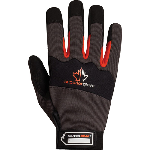Clutch Gear&reg; Mechanic's Gloves, Synthetic Palm, Size Small Ontario Packaging